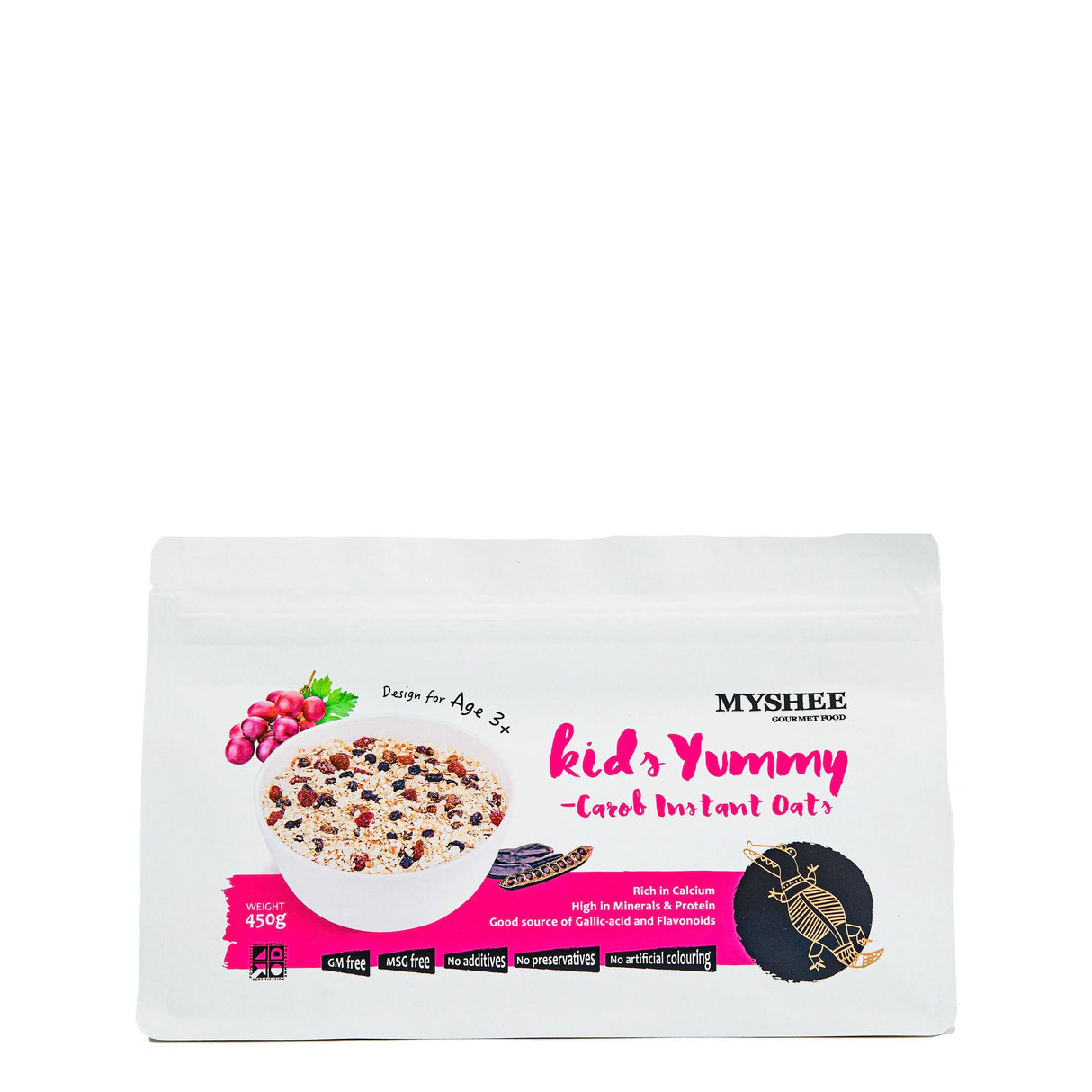 Kids Yummy - Carob Instant Oats - Pouch - 450g