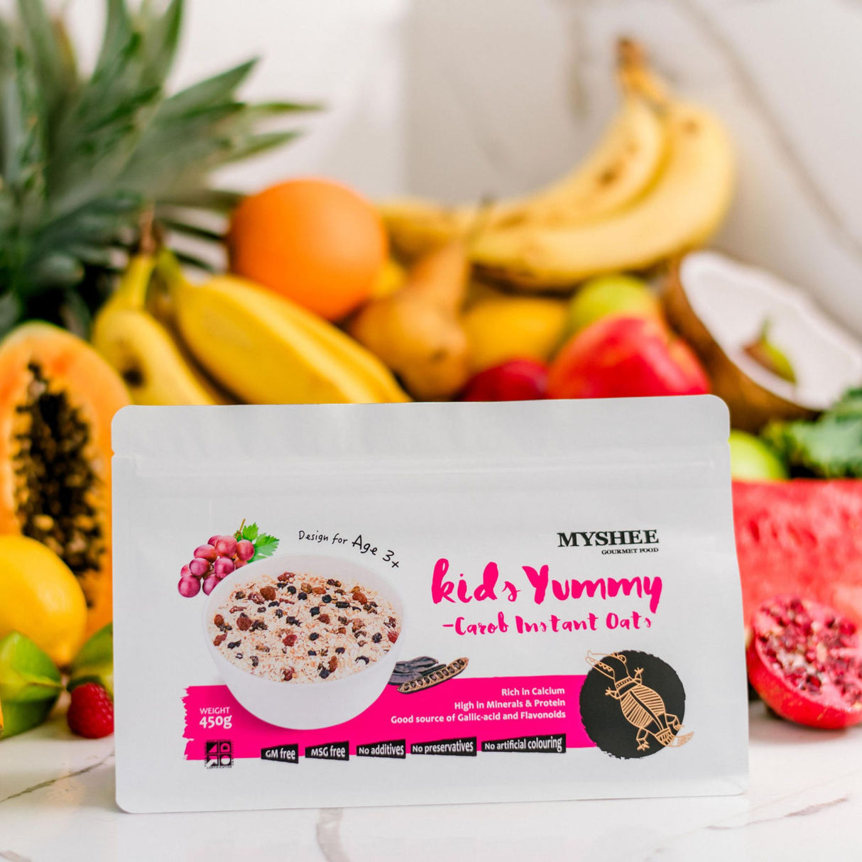 Kids Yummy - Carob Instant Oats - Pouch - 450g